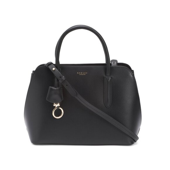 RADLEY LONDON Black Leather Liverpool Street Medium Zip Top Satchel - Picture 1 of 2